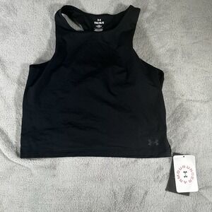 Under Armour Girls  Motion Crop Tank, Youth Size Lg  black